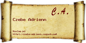 Czebe Adrienn névjegykártya